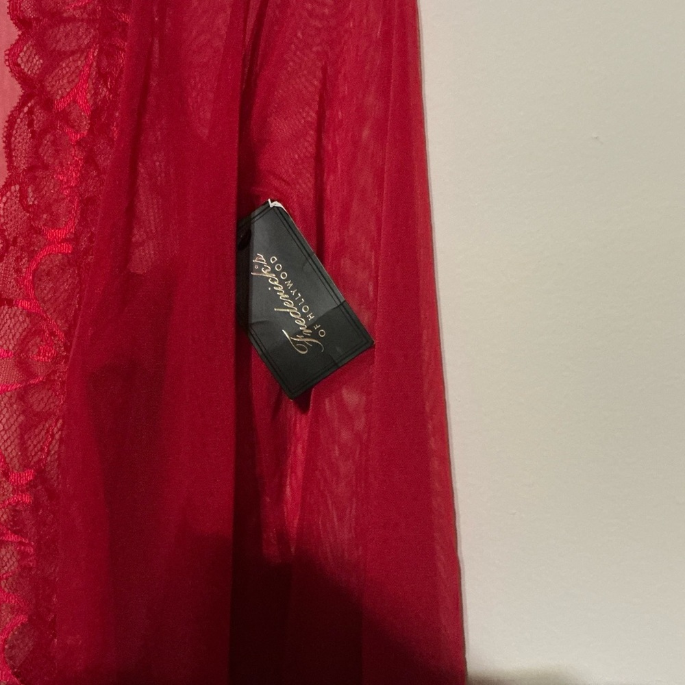 Luxurious Scarlet Lace Robe - Picture 5 of 5